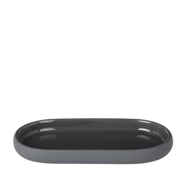 Blomus, Ceramiczna podstawka na akcesoria łazienkowe SONO – Magnet, 19 cm